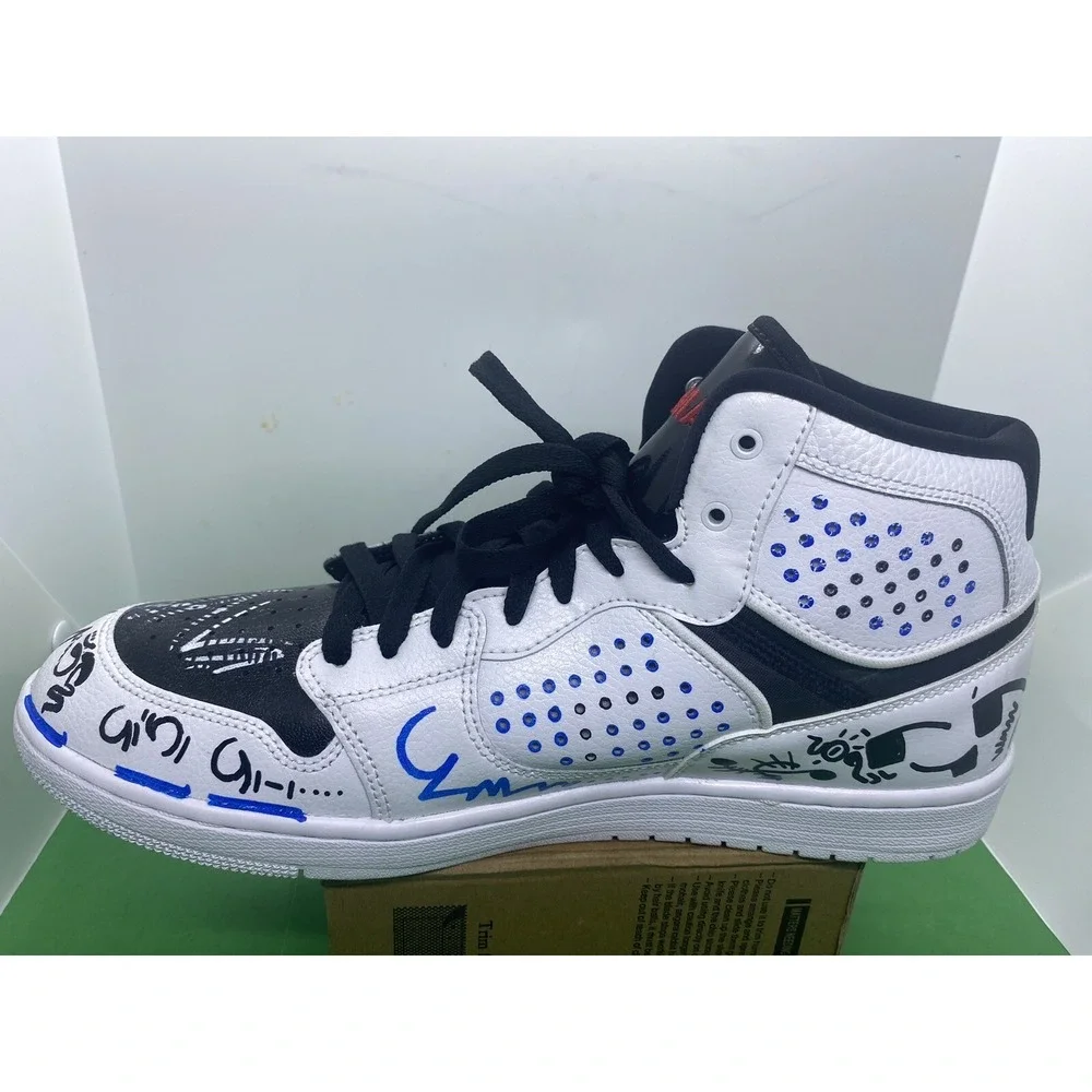 Jordan Access White Black Athletic Sneaker AR3762-101 Mens Size 11
